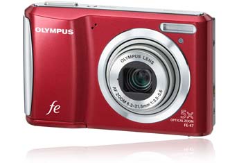 Olympus FE-47 14MP Digital Camera (Red)